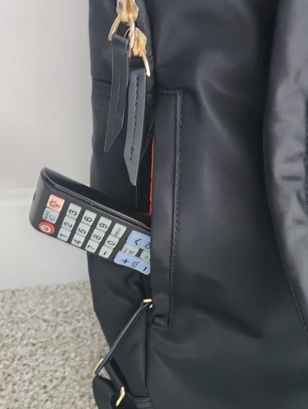 Targus Black Laptop Backpack with Gold Hardware
